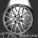 Musketier Citroën C3 Pluriel alloy wheel Black-Line 6x15 black polished, black edge