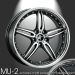 Musketier Citroën C-Crosser / Peugeot 4007 alloy wheel MU-2 8,5x19 matt black with stainless steel