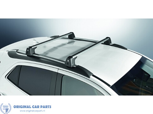 Farad Compact Wing Silver Roof Bar Set to fit Vauxhall Mokka X 16-19 Closed Rail