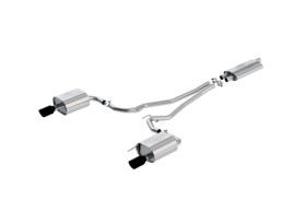 2216651 Ford Mustang SPORTS EXHAUST SYSTEM STAINLESS STEEL, WITH black TWIN TAIL PIPES
