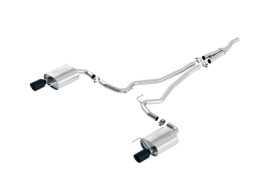 2216688 Ford Mustang SPORTS EXHAUST SYSTEM STAINLESS STEEL, WITH black TWIN TAIL PIPES