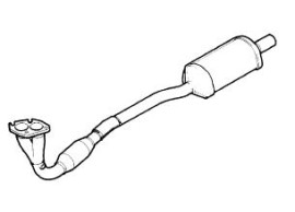 Opel Astra G 1.6 8v front pipe with catalytic converter up to 2000