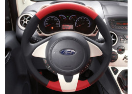 ford-ka-09-2008-2016-leather-steering-wheel-red-black-with-pearl-white-bezel 1573514