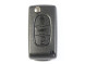 PEU104A Peugeot folding key housing with 3 buttons WITHOUT battery on chip / tailgate button