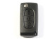107B Citroën folding key housing with 3 buttons WITH battery on board / lights button