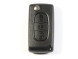 PEU108B-VA2 Peugeot folding key housing with 3 buttons WITH battery on chip / lights button