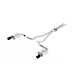 Ford Mustang (03/2015 - 10/2017) sports exhaust system stainless steel, with black dual tailpipe (GT)