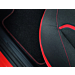 Ford Ka 09/2013 - 2016 floor mats, premium velours rear, black with red double stitchings