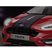 Ford Fiesta (07/2017 - 2023) striping for hood, matte black/glossy black