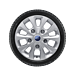 Ford Tourneo / Transit Custom (08/2012 - 09/2023) alloy wheel with winter tire 16", 10-spoke design, silver
