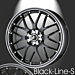 Musketier Citroën C3 2010 - .. / Berlingo 3 alloy wheel Black-Line-S 7,5x18 black edge polished, black edge