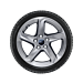 Ford Focus (04/2018 - ..) alloy wheel with winter tire 16", 5-spoke design, silver