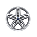 Ford C-MAX (11/2010 - 09/2018) / Focus (01/2011 - 03/2018) alloy wheel 17" 5-spoke Premium design, silver