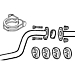 Opel mounting kit middle silencer up to 2003 Opel mounting kit middle silencer up to 2003