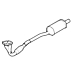 Opel Astra G 1.6, 1.8 16v front pipe with catalytic converter