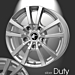 Musketier Peugeot Boxer 2014 - .. / Fiat Ducato 2014 - .. lichtmetalen velg Duty 6,5x16 zilver