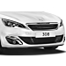 Peugeot 308 (2013 - 2021) front bumper spoiler for vehicles with foglamps