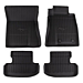 Ford Mustang (03/2015 - 03/2023) front and rear floor mats, all-weather, black with logo