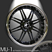 Musketier Peugeot 407 alloy wheel MU-1 8x18 black with stainless steel