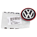 Volkswagen hub cap chrome / black / red 66mm