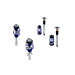 Ford Focus (09/2014 - 03/2018) coilover kit stainless steel with powder-coated springs in Ford Performance blue