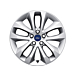 Ford Kuga (2008 - 10/2012) alloy wheel 17" 5x2-spoke design, silver