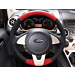 Ford Ka 09/2008 - 2016 leather steering wheel black/red leather with Pearl White bezel