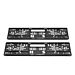 Ford license plate holder black, with white 3D effect "Ford Performance" logo