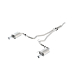 Ford Mustang (03/2015 - 10/2017) sports exhaust system stainless steel, with chrome dual tailpipe (2.3 l EcoBoost)