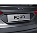 Ford license plate holder silver, with black Ford oval and black "READY FOR TOMORROW" inscription