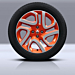 Renault Captur alloy wheel 17" Explore orange diamond