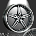 Musketier Peugeot RCZ alloy wheel MU-2 9x20 matt black with stainless steel