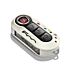Fiat 500 key cover white with coloured dots and 500 logo