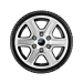 Ford Explorer (08/2019 - ..) alloy wheel with winter tire 17", 6-spoke design, silver