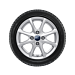 Ford Fiesta (07/2017 - 2023) alloy wheel with winter tire 15", 8-spoke design, silver