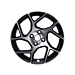 Ford FIESTA ALLOY WHEEL 17" 5 X 2-SPOKE Y DESIGN, BLACK MATT MACHINED, 2017 ONWARD