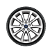 Ford Mondeo (09/2014 - ..) alloy wheel with winter tire 17", 5 x 2-spoke design, silver