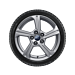 Ford Puma (10/2019 - ..) alloy wheel with winter tire 16", 5-spoke design, silver