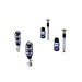 Ford Fiesta (07/2017 - 2023) coilover kit stainless steel with powder-coated springs in Ford Performance blue