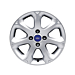Ford Fiesta (09/2008 - 06/2017) alloy wheel 16" 7-spoke design, silver