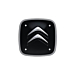 Citroen hub caps set of 4 black and silver square