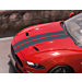 Ford Mustang (03/2018 - 03/2023) racing stripes over-the-top, matte black