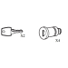 Renault Captur set locks and keys for roof base carriers (Barsat)