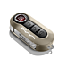 Fiat 500 key covers in pastel mocalatte and white with 500 logo