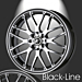 Musketier Peugeot 307 alloy wheel Black-Line 6x15 black polished, black edge