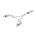 Ford Mustang (03/2015 - 10/2017) sports exhaust system stainless steel, with chrome double tailpipe (GT)