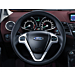 Ford Fiesta 09/2008 - 07/2017 leather steering wheel black with silver bezel and blue stitching