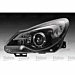 Opel Corsa D headlights with daytime running lights and cornering lights