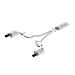 Ford Mustang (03/2015 - 10/2017) sports exhaust system stainless steel, with black dual tailpipe (GT)
