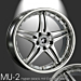 Musketier Peugeot 4008 alloy wheel MU-2 8,5x19 hyper black with stainless steel